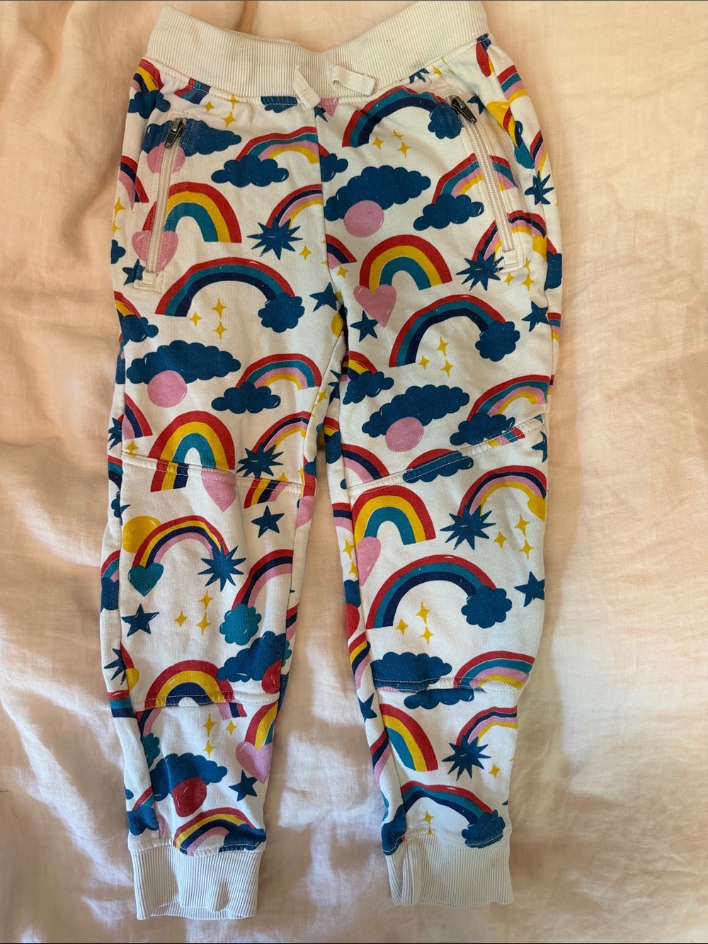 Hanna Andersson Rainbow Slim Sweatpants Size 6-7